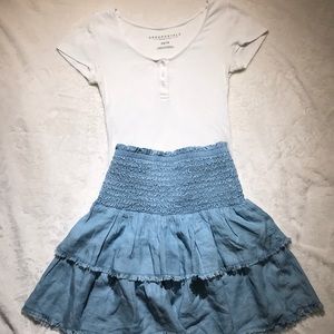 Aeropostale White Henley Shirt